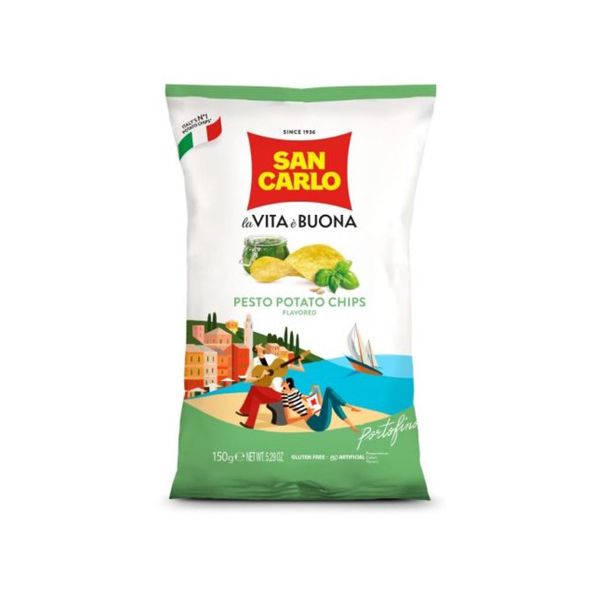 Botanas-San Carlo-Papas sabor Pesto 150gr