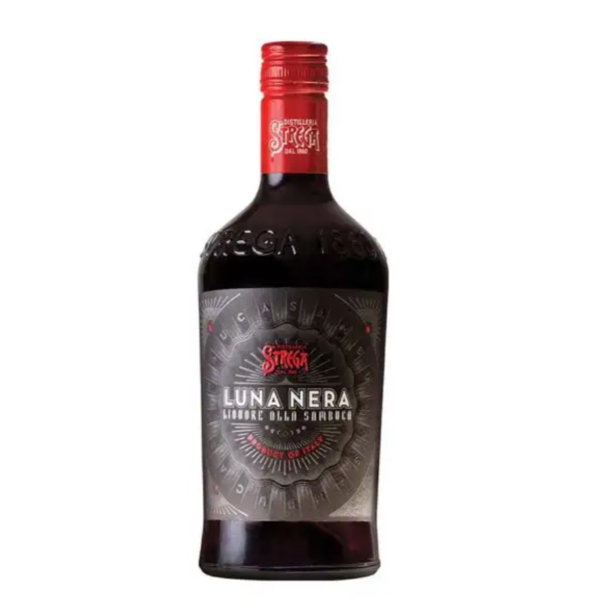 El Luna Nera Liquore alla Sambuca de la marca Strega es un licor italiano único que destaca por su profundo color oscuro con reflejos violetas. Este licor se caracteriza por un sabor agradablemente dulce, intenso y rico, con una persistente nota de anís. Es ideal para disfrutar después del café, servido solo, con hielo o acompañado de un grano de café, siguiendo la tradición italiana. Con un contenido alcohólico del 38%, el Luna Nera ofrece una experiencia sensorial envolvente y sofisticada.
