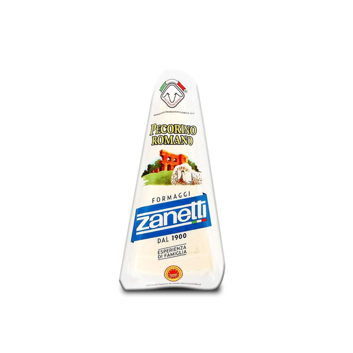 Quesos-Zanetti-Pecorino Romano Porcionado 500gr