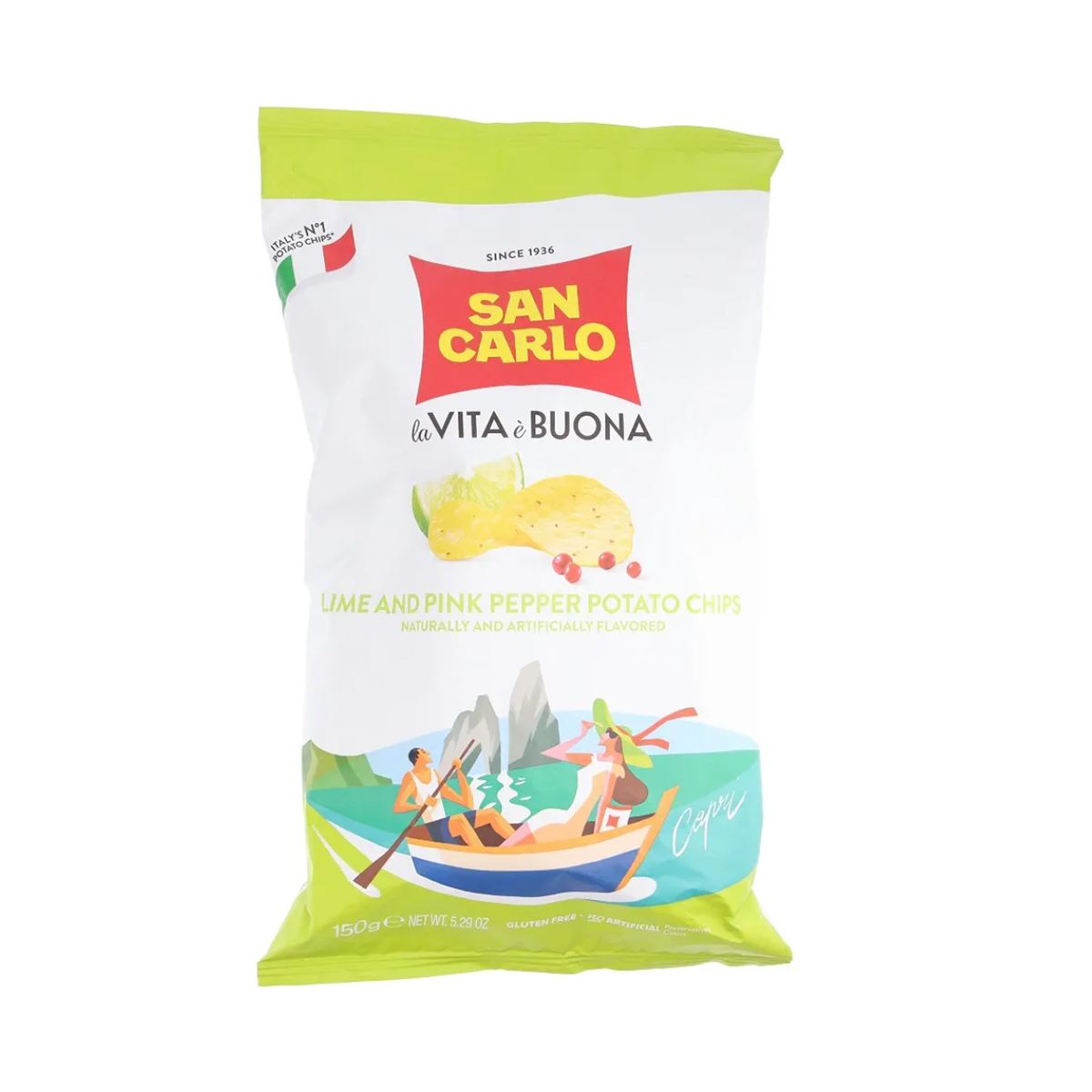Snacks-San Carlo-Papas sabor Limón y Pimienta 150gr